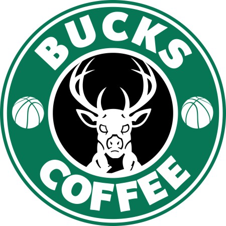 Milwaukee Bucks Starbucks Coffee Logo vinyl decal